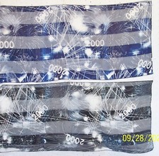 ENVOLTURA BUFANDA CUELLO NEGRO O AZUL LARGO AÑO 2000=60" X 13" - MUJER: TÚ ELIGES COLOR