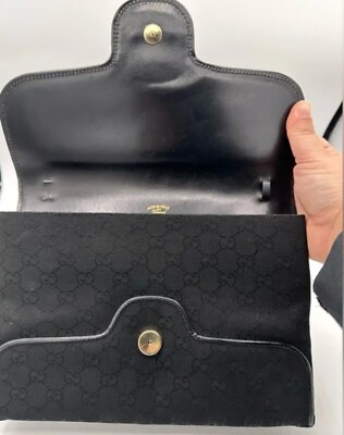 Gucci Vintage Monogram Sherry Line Clutch Bag | eBay