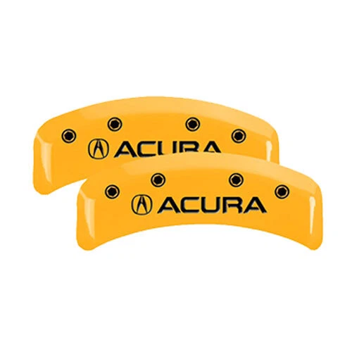 2001-2003 "Acura" CL Tipo S Base Delantera Trasera Amarilla MGP Cubiertas de Pinza de Disco de Freno Foto 3 de 4