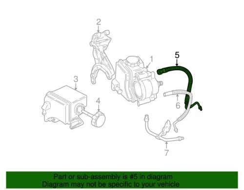 Manguera de presión genuina GM 1995-2002 Chevrolet Pontiac Cavalier Sunfire 26071437 Foto 2 de 2
