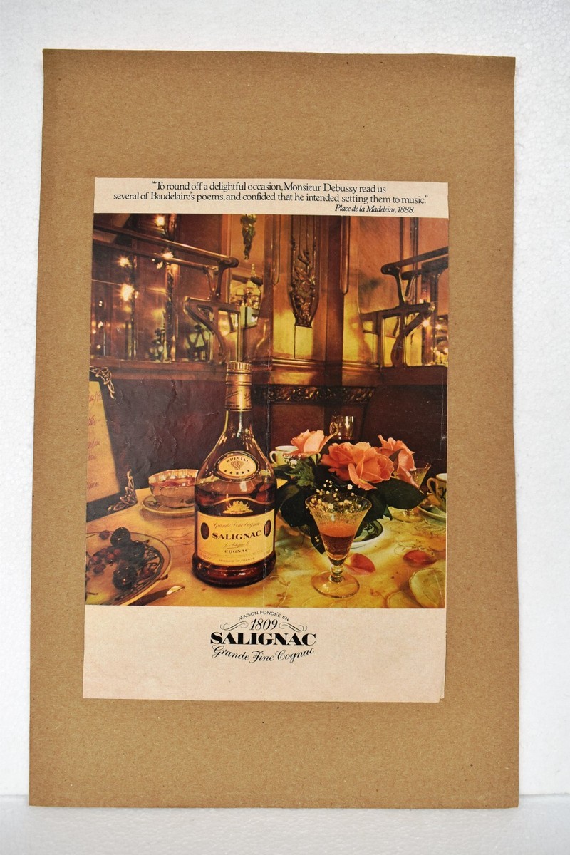 Vintage Salignac Vs Cognac Advertising Litho Print France