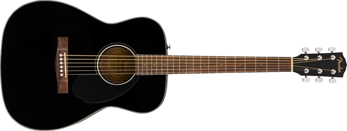 FENDER CC-60S Concert Acoustic Black Guitar Package w/Bag/Strap
