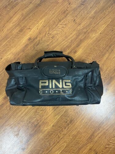 Ping Golf Vintage Duffle Gym Travel Bag Black Used