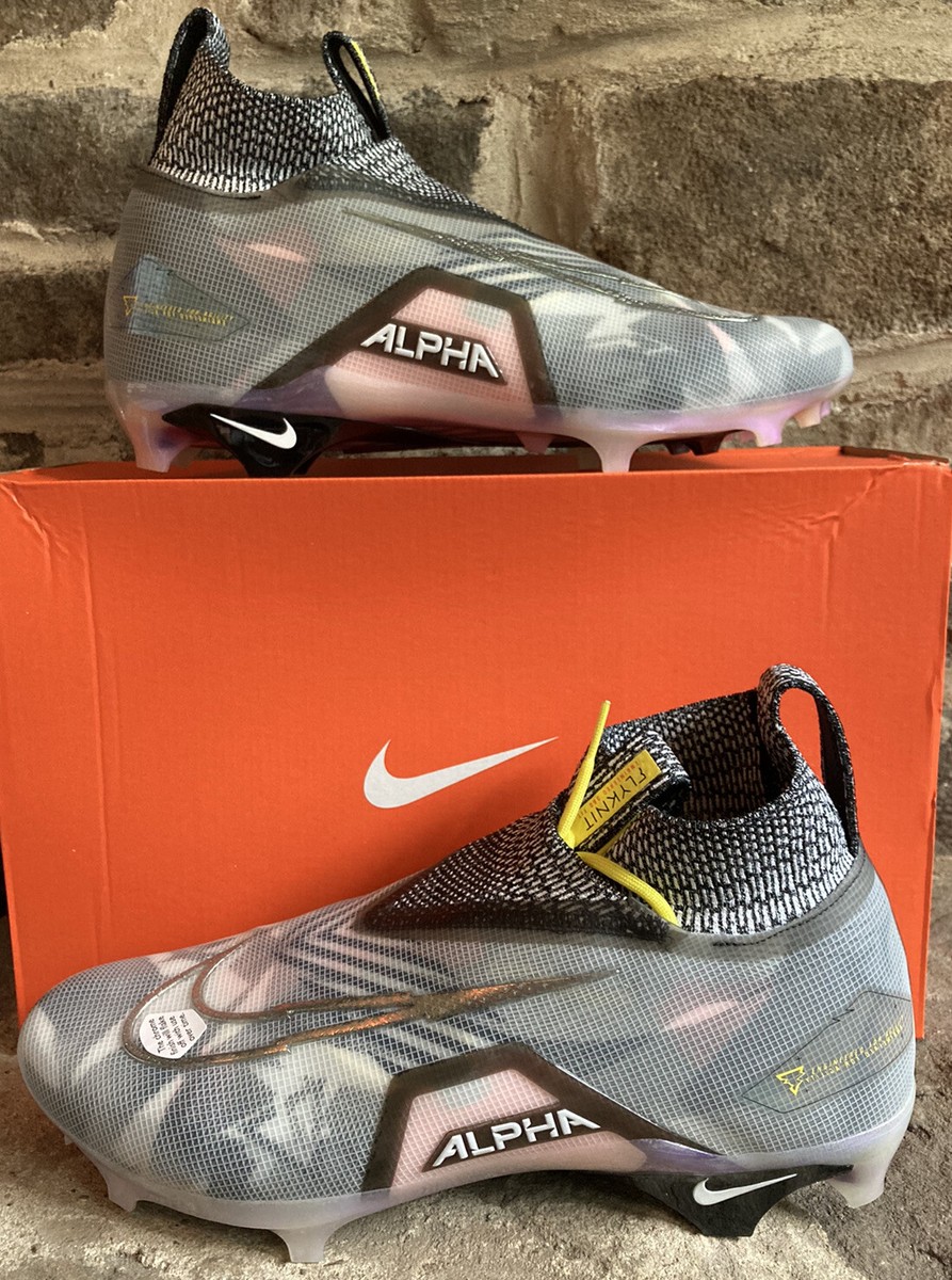 Nike Alpha Menace Elite 3 Football Cleats Flyknit 13 Wolf Grey Black CV0578 001 Nike Alpha Menace Elite 3 Football Cleats Flyknit 13 Wolf  main image 4