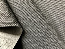 Meterware VW Kunstleder genoppt Farbe: GRAFIT GRAU wie Carbon Look sehr dehnbar