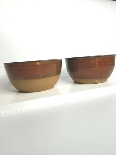 Artisan Original Ceramic BowlsSet Maker's Mark, Matte Glossy Glaze Finish, 1980s - Picture 3 of 11