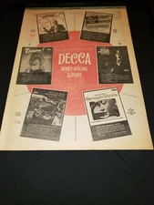 Decca Records Rare Original 1959 Promo Poster Ad Framed!
