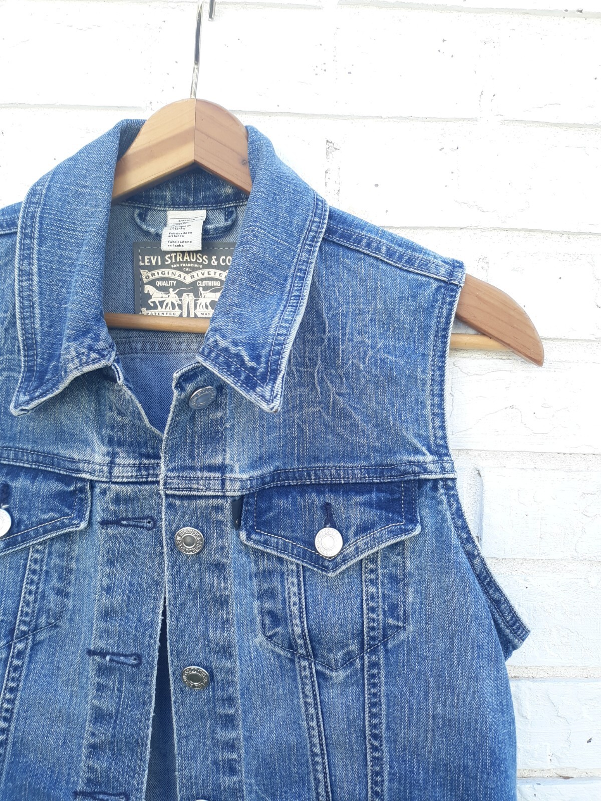 Levi's Denim Vest Women's size Small eBay