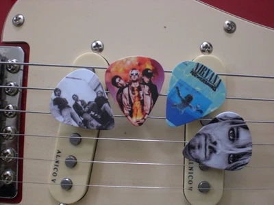 Nirvana Kurt Cobain Guitar picks, Heavy Gauge pack of 4, free P