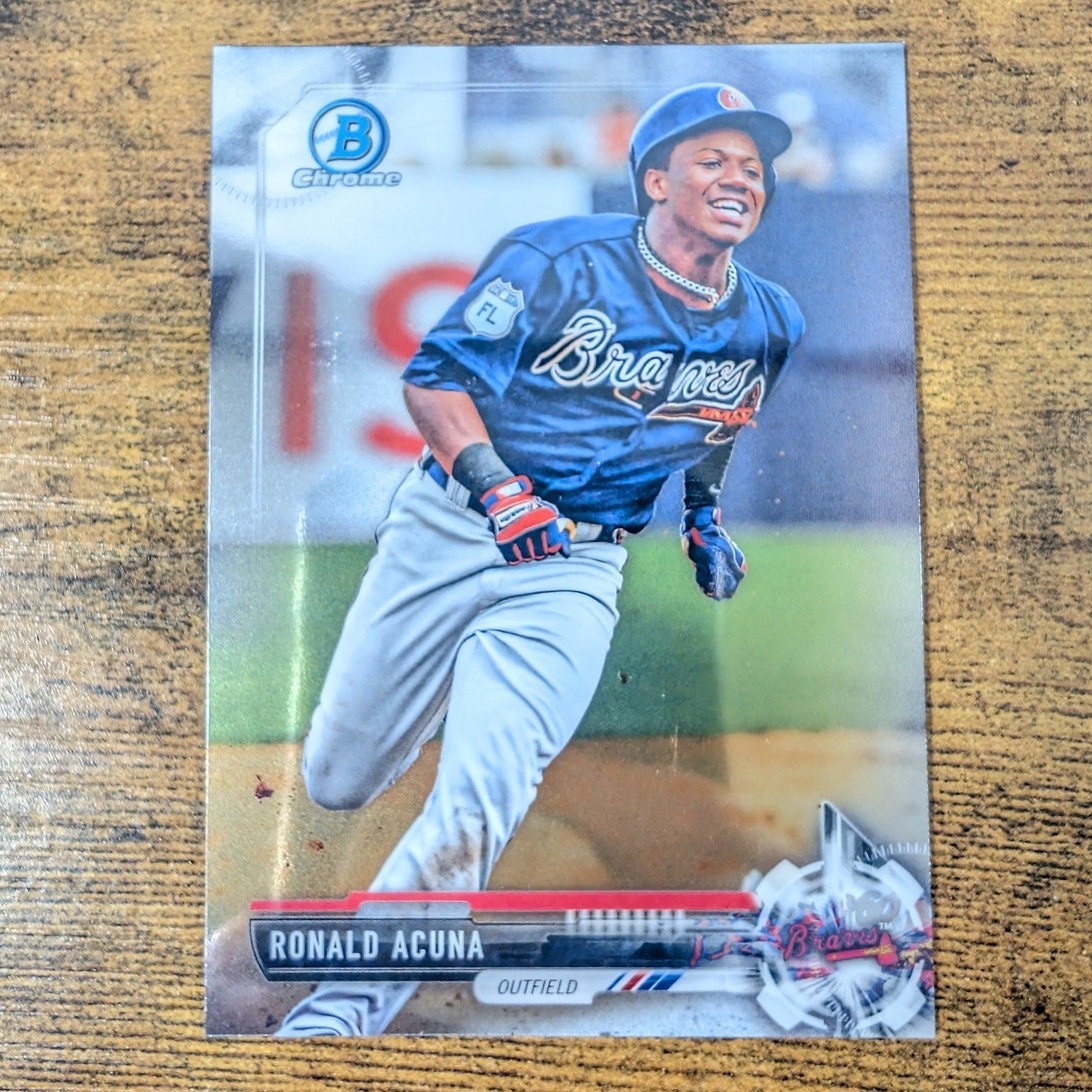 2017 Bowman Chrome Draft Ronald Acuna Prospect #BDC-39 Atlanta Braves Baseball