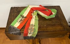 FASCIST WW2 ERA - MAYOR'S TRICOLOR BAND (PODESTA') - 1930s - US VET bring back