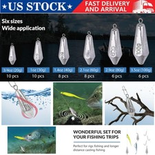 Drop Shot Fishing Weights Kit Lead Freshwater Fishing Sinkers Bass Casting US