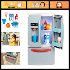 Kids Play Refrigerator with Ice Dispenser - Pretend Kitchen Appliance Set, Multi