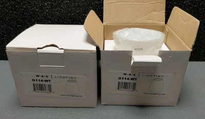 Lot Of 2 WAC Lighting Pendant Glass White Shade G114-WT Interior Lighting