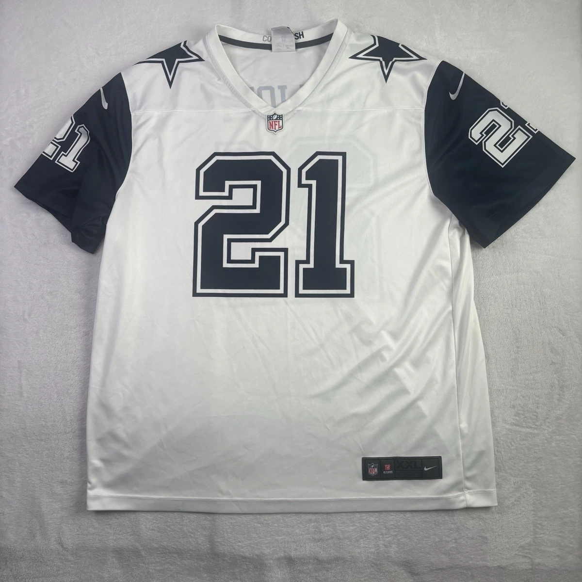Nike NFL Cowboys Elliott #21 ジャージ 白 44 NWT Dallas Cowboys Ezekiel Elliott #21 Nike NFL Football Stitched