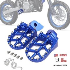 Dirt Bike Foot Pegs,Motorcycle Footpegs Wider Foot Rest Pedal CNC for YZ65 blue