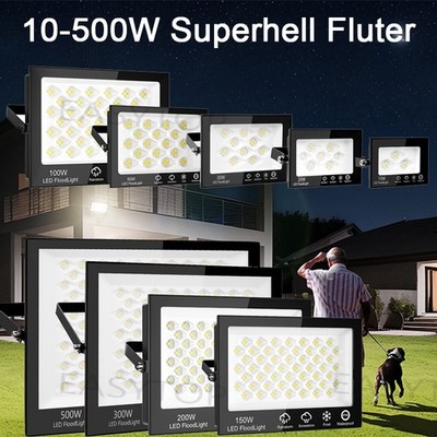 LED Fluter 230V 10W 20W 30W 50W 100W 200W 300W 500W Außen Strahler Scheinwerfer