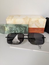 Maui Jim polarized sunglasses 443-11M Matte frameless black lenses 62/14-136