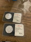 2 Silver American Eagle 2001 Uncirculated Dollars