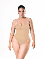 HeyShape Women’s Seamless Sleeveless Bodysuit Jumpsuit Nude XS Shapewear