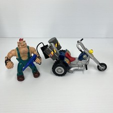 1993 Greasepit's Grunge Cycle & Action Figure Biker Mice from Mars Galoob USED