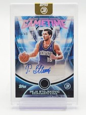 PEJA STOJAKOVIC 2025-26 TOPPS 3 GAMETIME AUTO /49 #GT-PS KINGS Q6196
