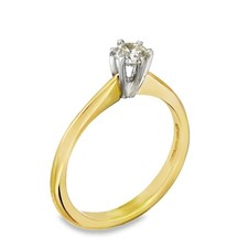 18ct Yellow Gold Diamond Engagement Ring - Size L½ - 0.33ct
