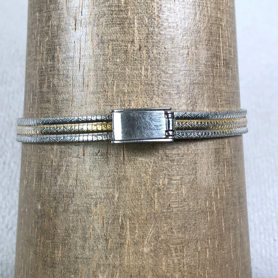 Westclox Mujer LTX168 Vestido Dos Tonos Ovalado Cuarzo Analógico 17mm Reloj 7" Foto 4 de 4