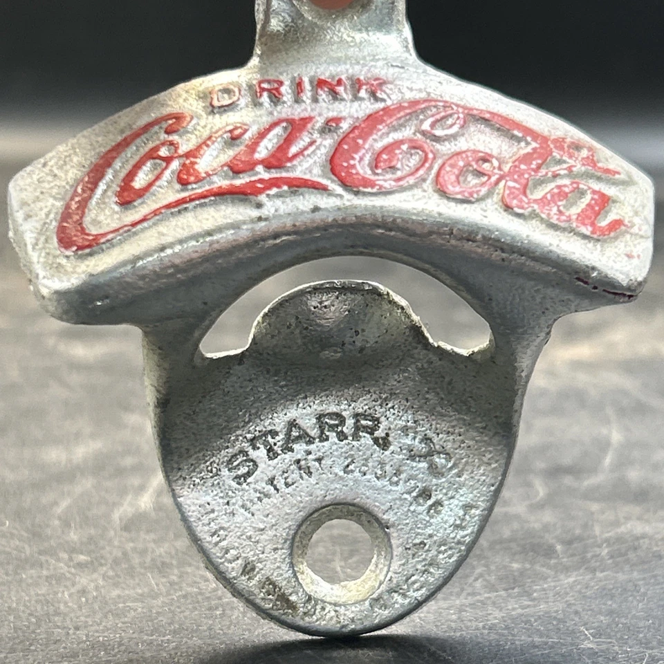 Coca Cola Starr “X” Vintage Wall Mounted Bottle Opener Red Made In USA - Image 2 of 4