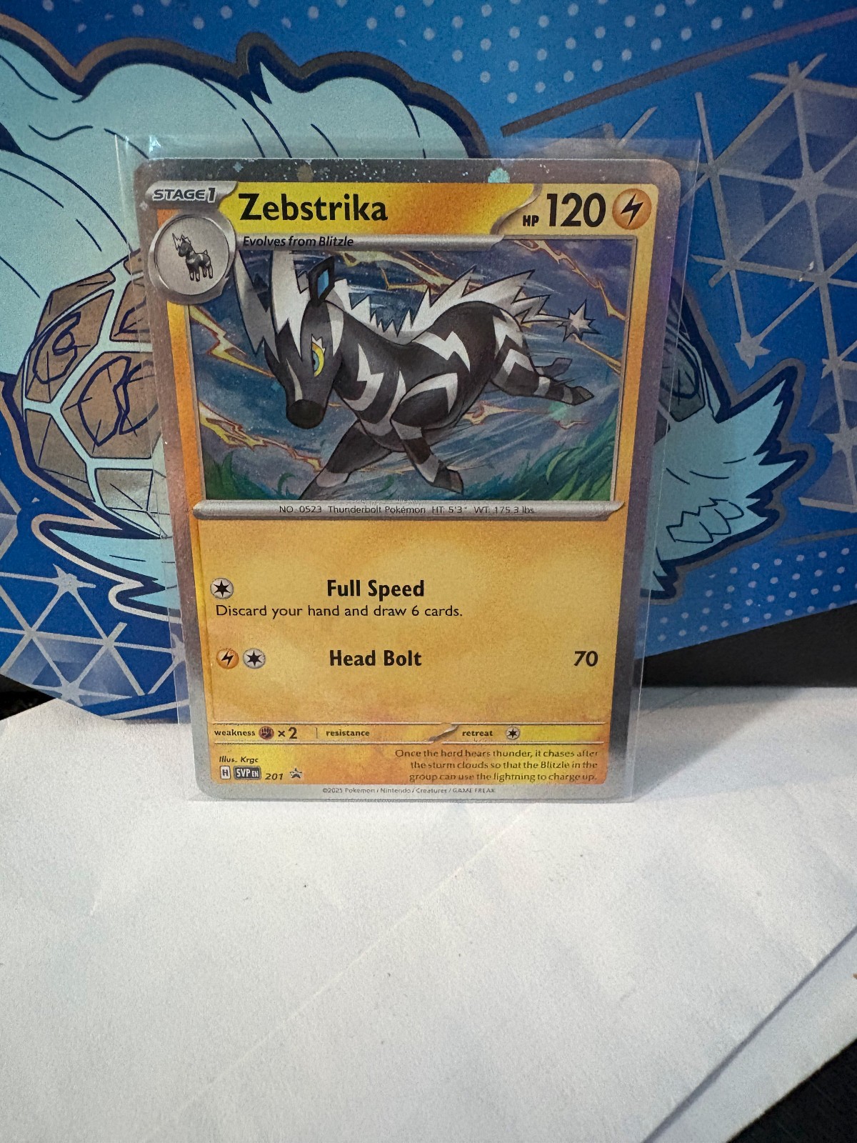 Zebstrika 201 Cosmos Holo NM Pokemon Card Promo