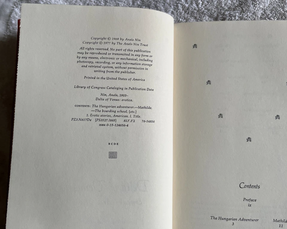 Delta of Venus book erotica by Anais Nin HC/DJ 1977 vintage w/jacket old - Image 4 of 4