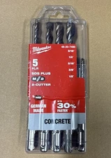 Milwaukee 2-Cutter SDS-Plus Carbide Hammer Drill Bit Set - Silver (48207490)