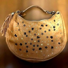 Borsa a tracolla Jimmy Choo Zodiac Constellation Studs in pelle nera USATA