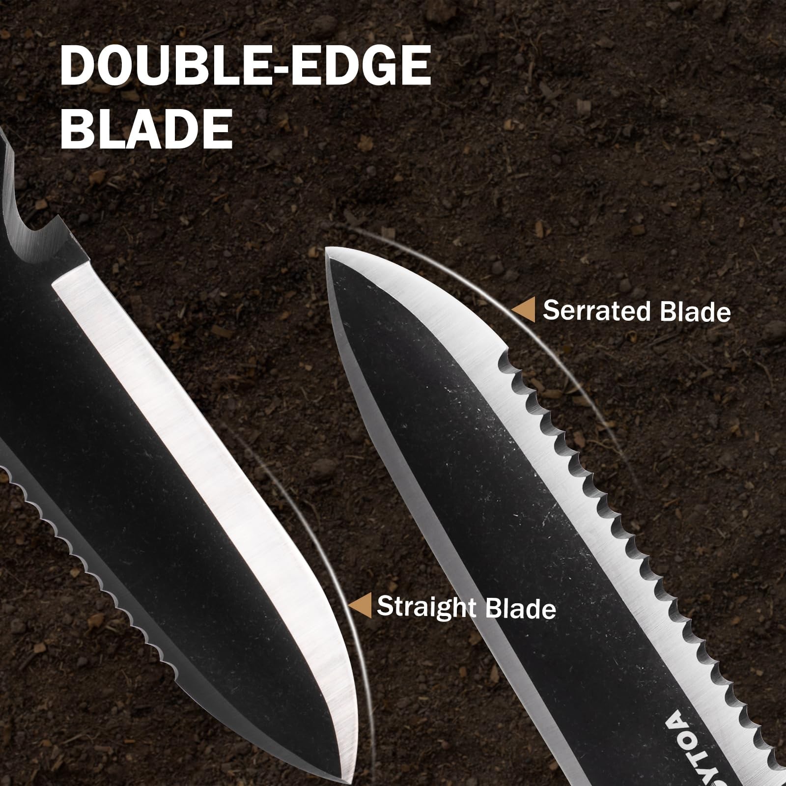 ROYTOA Hori Hori Garden Knife, Garden Tools with Sheath for Weeding,Planting,...