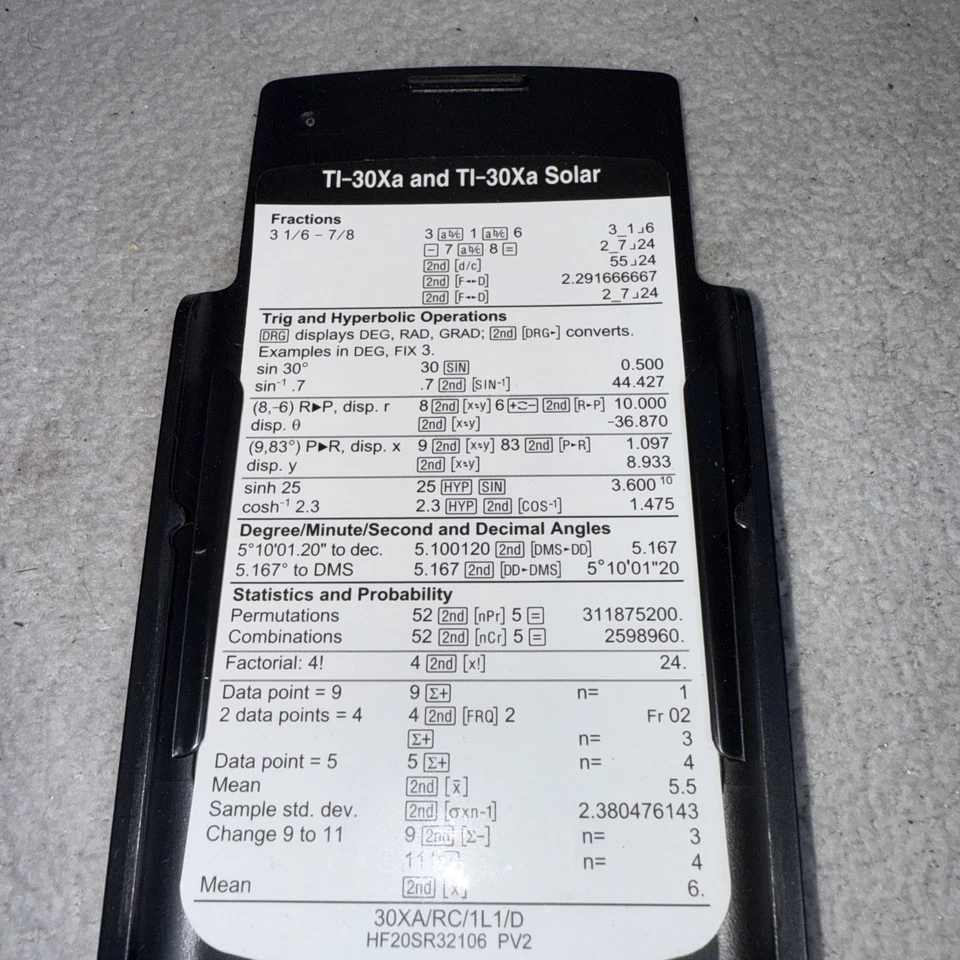 Texas Instruments TI-30Xa Solar Scientific Calculator - Image 4 of 4