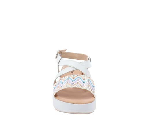 Valleverde Scarpe VV63101 Sandali Donna in Pelle Bianco Chiusura Fibbia - Imagen 3 de 24