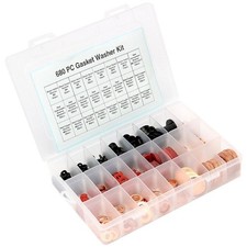 380pcs Copper washers Nylon washers Red paper fiber washers gasket kit Part UK