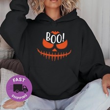 Spooky Season Halloween Hoodie, Pumpkin  Ghost Pullover