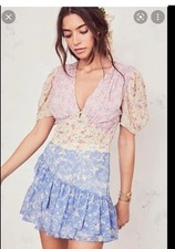LoveShackFancy Bea Silk Mini Dress size 2 NWT