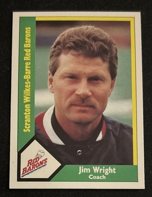 1990 CMC AAA Jim Wright Minor League Card #23 Scranton Wilkes-Barre Red Barons￼