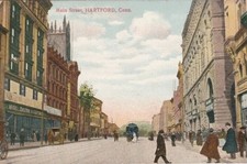 Vintage Street Scene-Main Street-HARTFORD, Co...
