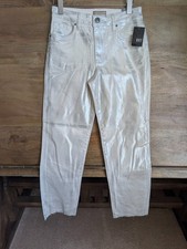NWT KUT From The Kloth Ankle Jeans Womens 2 Silver Reese High Rise Straight Leg