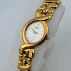 VTG Seiko Quartz Watch 1N00-6A89 Women Gold Tone Oval Analog New Battery 5.75"