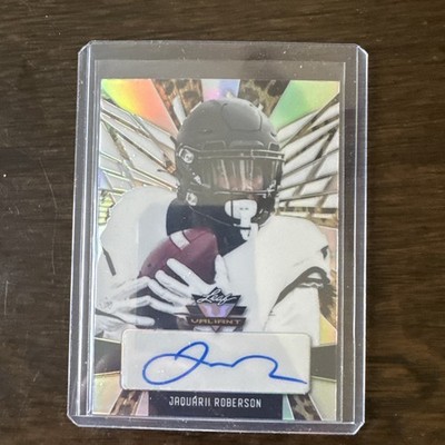 JAQUARII ROBERSON 2022 Leaf Valiant Leopard Skin Auto 4/5 PA-JR1