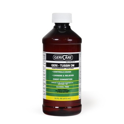 Geri-Tussin DM Liquid Cold Cough Syrup by GeriCare| 2-in-1 Maximum Strength C...