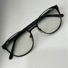 Alexander Julian Ferguson Blue 52-19-140 VTG Round Metal Eyeglass Frames w/ Case