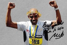 Meb Keflezighi signed/auto 4x6 photo Boston Marathon Winner Legend COA Rare!