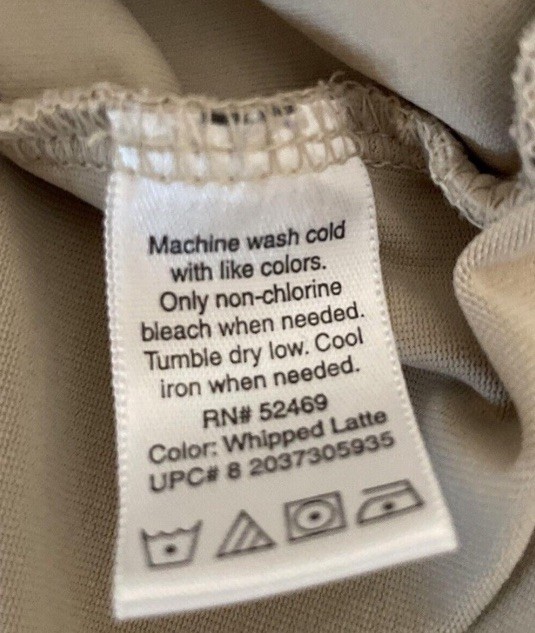 White Stag Pullover Shirt Women’s Size 12/14 V-Neck Long Sleeve Beige THICK