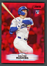 2025 Topps Stadium Club - Dalton Rushing (RC) Red Foil #154 Dodgers