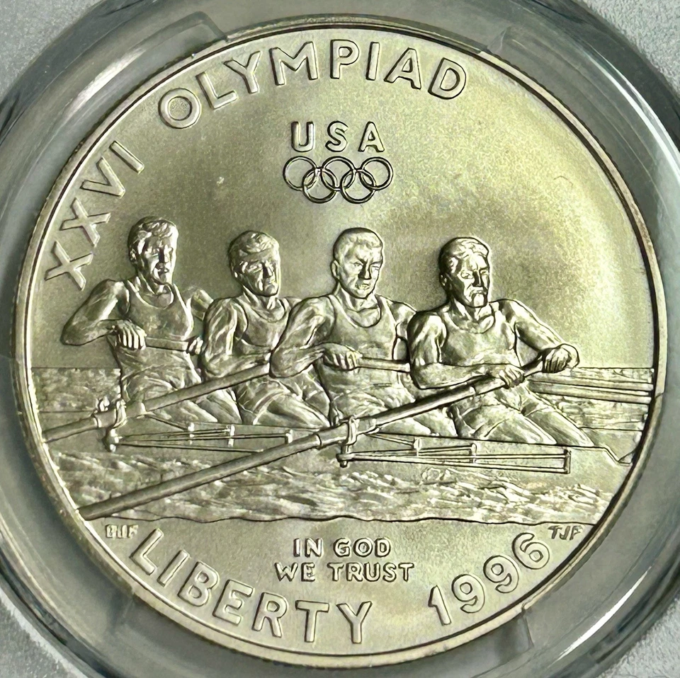 1996-D $1 XXVI Olympiad Rowing Silver Dollar (PCGS MS70) YH15639JM - Image 3 of 4